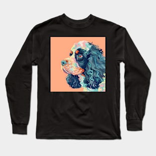 70s American Water Spaniel Vibes: Pastel Pup Parade Long Sleeve T-Shirt